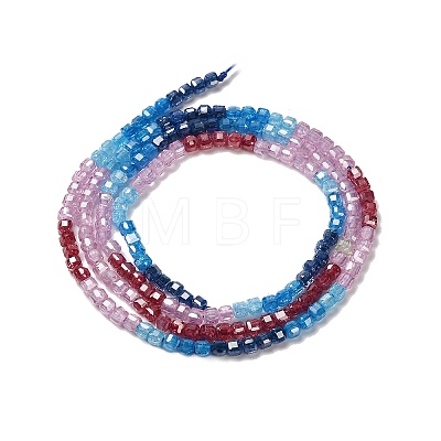 Gradient Color Cubic Zirconia Bead Strands ZIRC-F144-02B-1