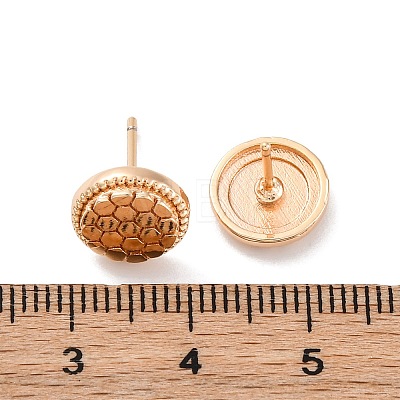 Brass Stud Earrings EJEW-D288-03G-1