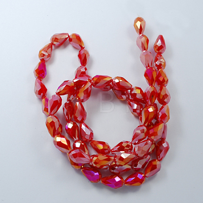 Electroplate Glass Beads Strands EGLA-R007-11x8mm-2-1