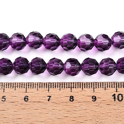 Baking Paint Transparent Glass Beads Strands DGLA-A035-T8mm-A09-1