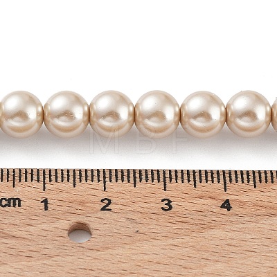 Eco-Friendly  Dyed Glass Pearl Round Bead Strands X-HY-A002-8mm-RB021-1