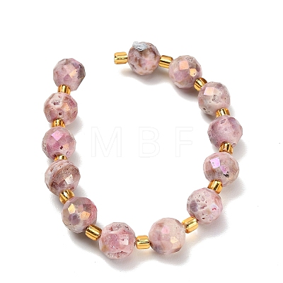 Electroplated Natural Druzy Geode Crystal Beads Strands G-F833-P01-10mm-1
