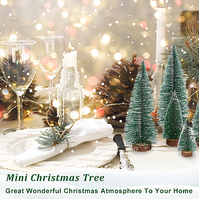 AHADERMAKER 5Pcs 5 Style Artificial Mini PVC Pine Needle Christmas Tree AJEW-GA0005-94-1