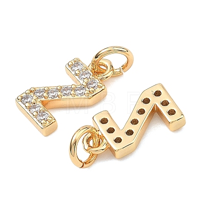 SHEGRACE Brass Micro Pave Clear Cubic Zirconia Pendants XGRQ29758-394G-Z-1