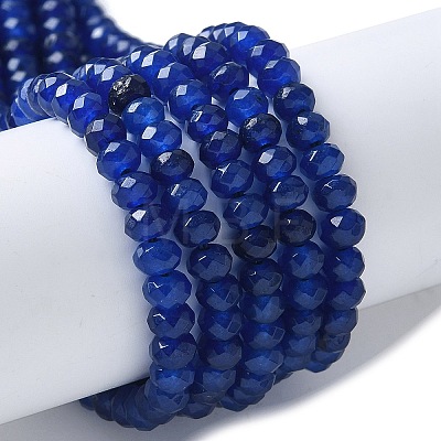 Dyed Natural Malaysia Jade Rondelle Beads Strands G-E316-2x4mm-68-1