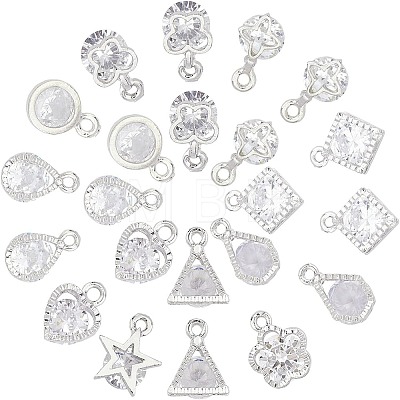 Mixed Shapes Alloy Charms ZIRC-SC0001-04P-1