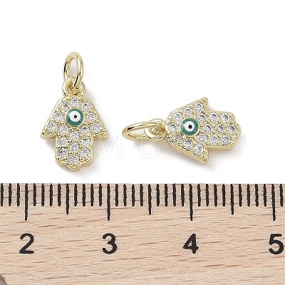 Real 18K Gold Plated Brass Micro Pave Cubic Zirconia Pendants KK-L209-065G-03-1