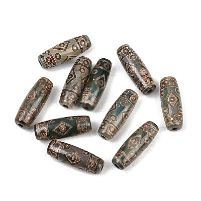 Tibetan Style dZi Beads TDZI-E004-53-1