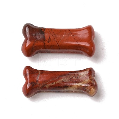 Natural Red Jasper Dog Bone Shape Sculptures DJEW-G033-01A-01-1