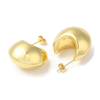 Rack Plating Brass Arch Stud Earrings EJEW-Q766-14G-1