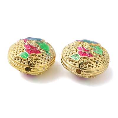 Rack Plating Brass Enamel Beads KK-P276-24B-G04-1