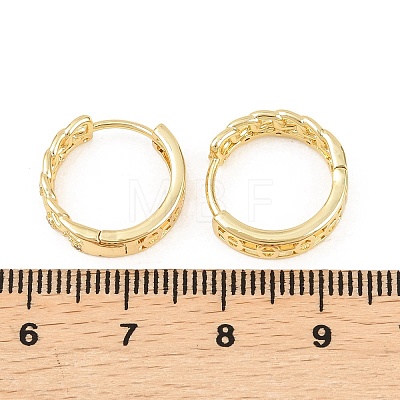 Brass Hoop Earrings EJEW-D348-23G-1