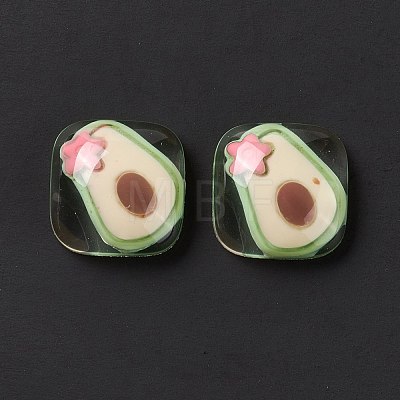 Transparent Resin Cabochons RESI-G034-A01-1