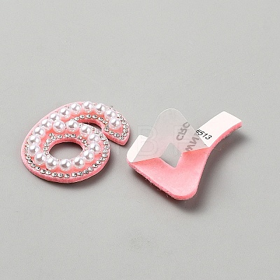 10Pcs Number 0~9 Hotfix Rhinestone DIY-TAC0020-99B-02-1