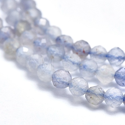 Natural Cordierite/Iolite/Dichroite Round Beads Strands G-M353-A18-2mm-1