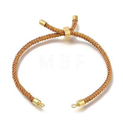 Braided Cotton Cord Slider Bracelet Making MAK-R001-01G-23-1