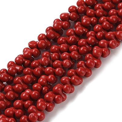 Dyed Synthetic Coral Beads Strands CORA-P010-04B-1