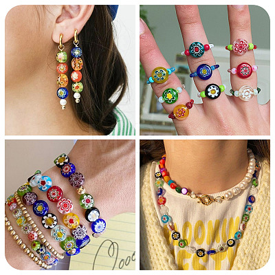 Craftdady Handmade Millefiori Glass Beads LK-CD0001-002-1