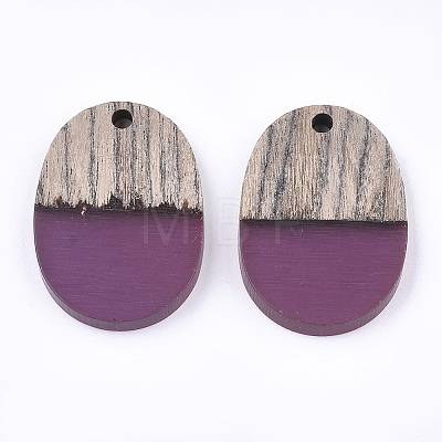 Resin & Wenge Wood Pendants RESI-T023-01I-1-1