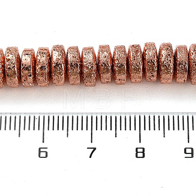 Electroplated Natural Lava Rock Beads Strands G-I360-A03-03-1