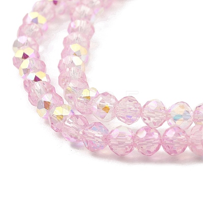 Baking Painted Transparent Glass Beads Strands DGLA-A034-J4mm-B06-1