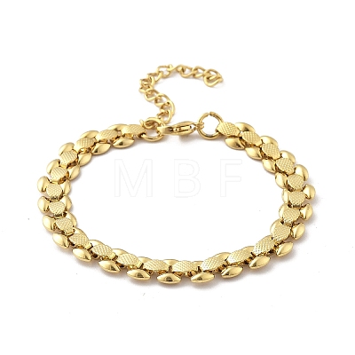 304 Stainless Steel Oval Link Bracelets for Women BJEW-F488-19G-1