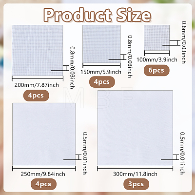 5 Styles Cross Stitch Fabric Sheets DIY-AR0004-89-1