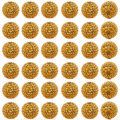 40Pcs AB-Color Resin Rhinestone Beads RESI-PA0001-27-1