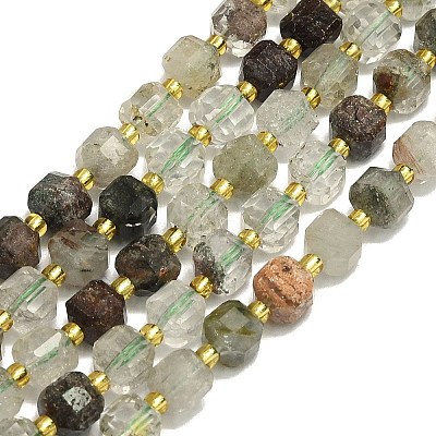 Natural Lodolite Quartz Beads Strand G-I376-D05-01-1