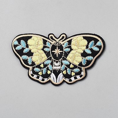 Butterfly Computerized Embroidery Polyester Iron on/Sew on Patches DIY-WH0671-388G-1