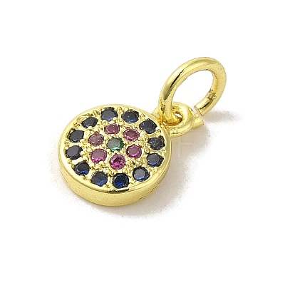 Brass Micro Pave Cubic Zirconia Charms KK-M283-25D-02-1