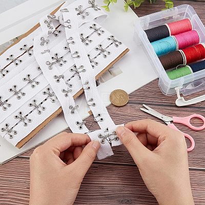 Cotton Hook and Eye Tape DIY-WH0308-119B-1