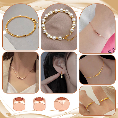 200Pcs Brass Spacer Beads KK-PH0014-97RG-1