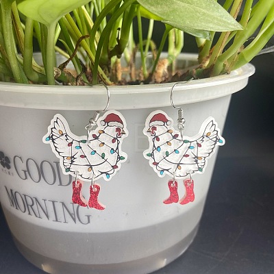 Chick Acrylic Dangle Earrings FS-WG1033A-01-1