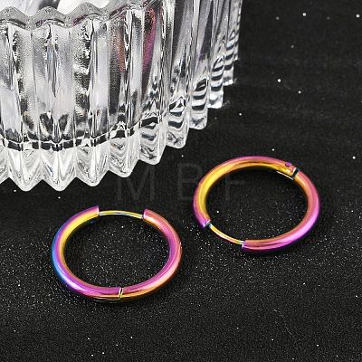 202 Stainless Steel Huggie Hoop Earrings EJEW-F111A-20mm-RC-1