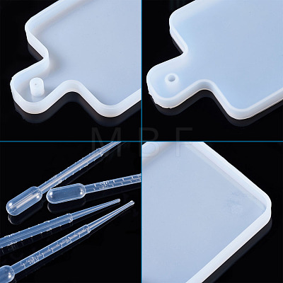 DIY Rectangle Handle Dinner Plate Silicone Molds DIY-TA0008-79-1
