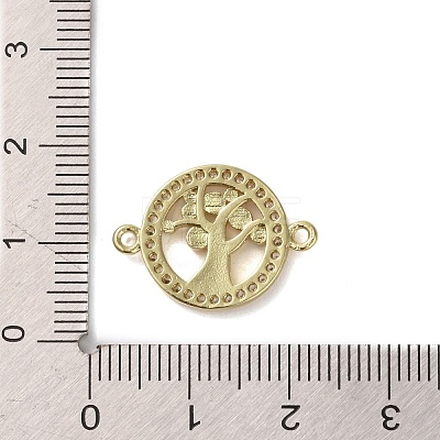 Brass Micro Pave Clear Cubic Zirconia Connector Charms with Enamel KK-H466-03G-1
