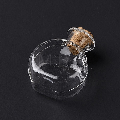 Flat Round Miniature Glass Bottles GLAA-H019-05A-1