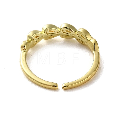 Brass with Cubic Zirconia Rings RJEW-B057-05G-1