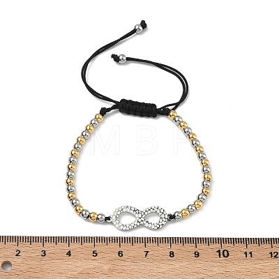304 Stainless Steel Infinity Link Bracelets BJEW-F534-01GP-01-1