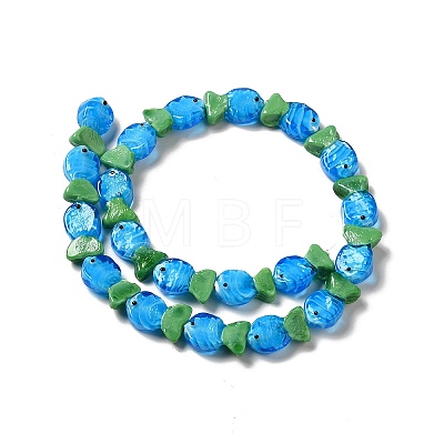 Handmade Lampwork Beads Strands LAMP-G154-07B-1