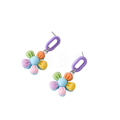 Acrylic Stud Dangle Earrings WG8B58E-01-1