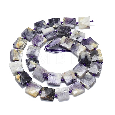 Natural Purple Fluorite Beads Strands G-F725-35-1