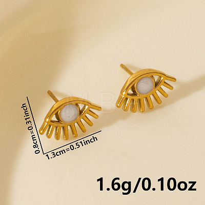 304 Stainless Steel Exaggerated Eye Stud Earrings - High-end CU5897-2-1