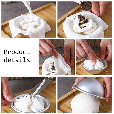 Aluminum Half Sphere Molds LS-AJEW-E048-01P-03-1