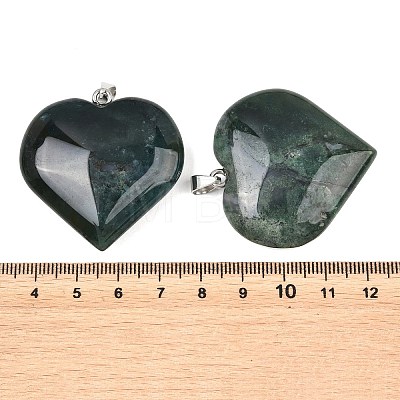 Natural Moss Agate Pendants GG-K002-04P-1