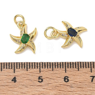 Brass with Rhinestone Charms RB-CBA6830-06G-1