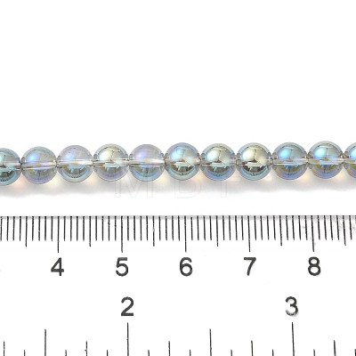 Transparent Electroplate Glass Beads Strands GLAA-T032-T6mm-C04-1