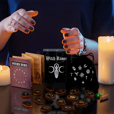Wood Witch Runes AJEW-DC0002-03-1