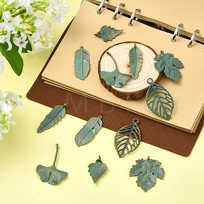 12Pcs 6 Styles Tibetan Style Alloy Pendants FIND-YW0011-52-1